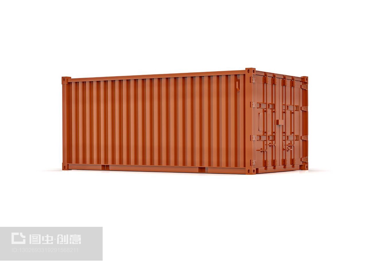 貨運集裝箱二十英尺物流和運輸在白色背景